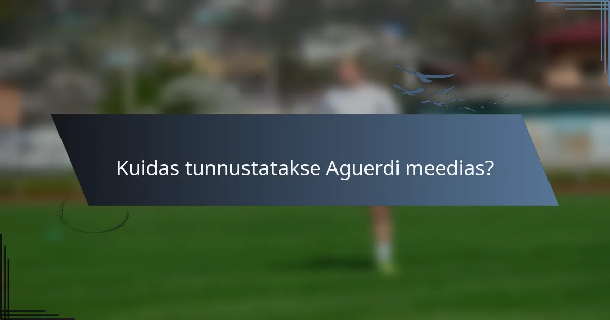 Kuidas tunnustatakse Aguerdi meedias?